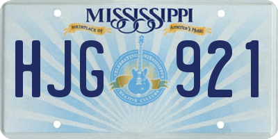 MS license plate HJG921