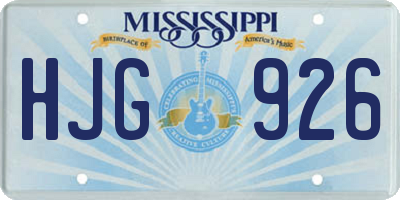 MS license plate HJG926