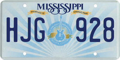 MS license plate HJG928