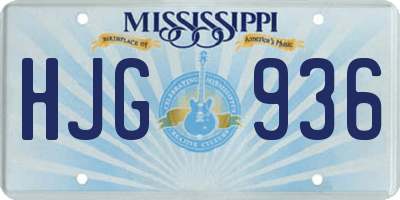MS license plate HJG936