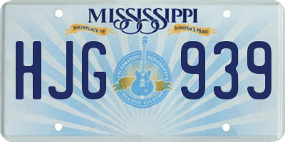 MS license plate HJG939