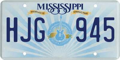 MS license plate HJG945