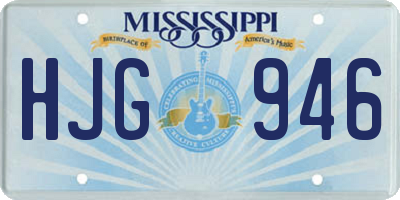 MS license plate HJG946