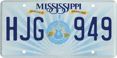 MS license plate HJG949