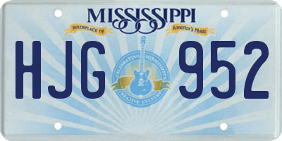 MS license plate HJG952