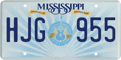 MS license plate HJG955