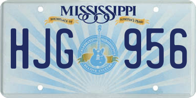 MS license plate HJG956