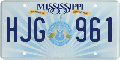 MS license plate HJG961