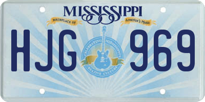 MS license plate HJG969