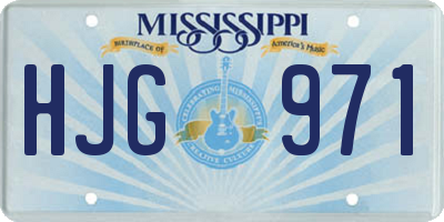 MS license plate HJG971