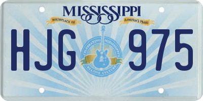 MS license plate HJG975