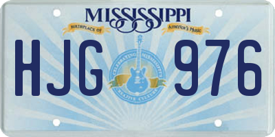 MS license plate HJG976