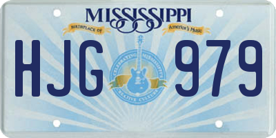 MS license plate HJG979