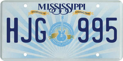 MS license plate HJG995