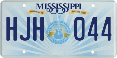 MS license plate HJH044