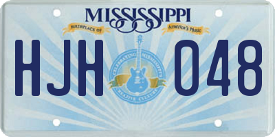 MS license plate HJH048