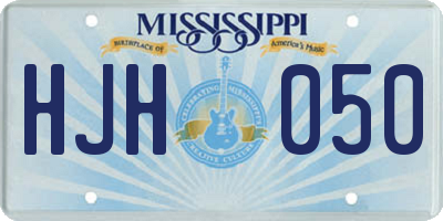 MS license plate HJH050