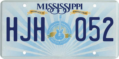MS license plate HJH052