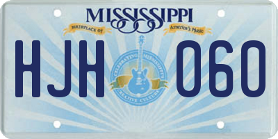 MS license plate HJH060