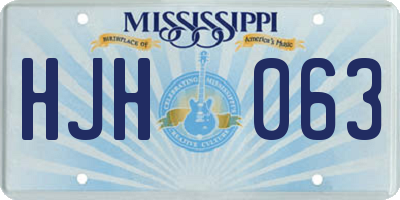 MS license plate HJH063