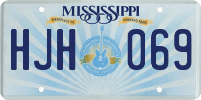 MS license plate HJH069