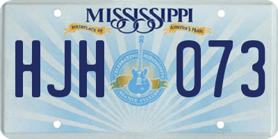 MS license plate HJH073