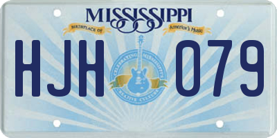MS license plate HJH079