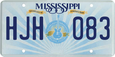 MS license plate HJH083