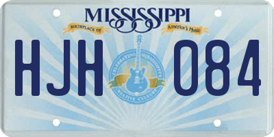 MS license plate HJH084