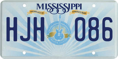MS license plate HJH086