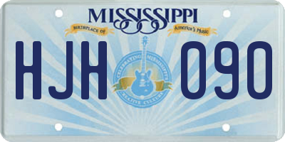 MS license plate HJH090