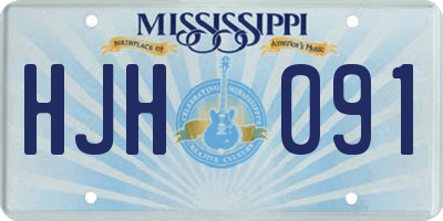 MS license plate HJH091
