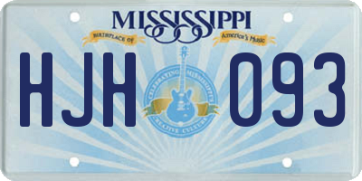 MS license plate HJH093