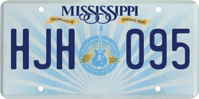 MS license plate HJH095