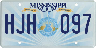 MS license plate HJH097