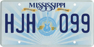 MS license plate HJH099