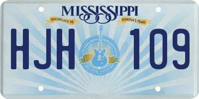 MS license plate HJH109