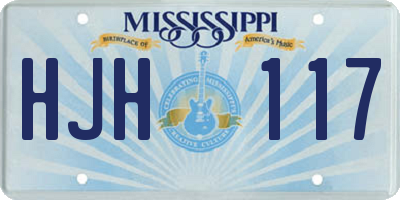 MS license plate HJH117