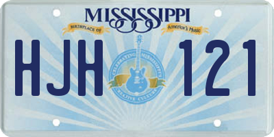 MS license plate HJH121