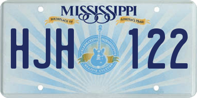 MS license plate HJH122