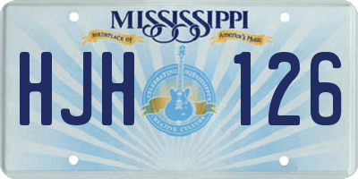 MS license plate HJH126
