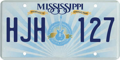 MS license plate HJH127