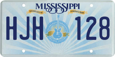 MS license plate HJH128