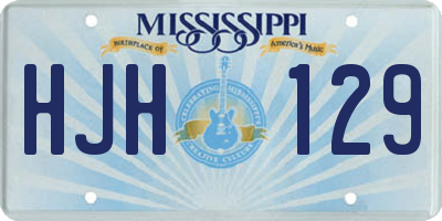 MS license plate HJH129