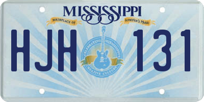 MS license plate HJH131