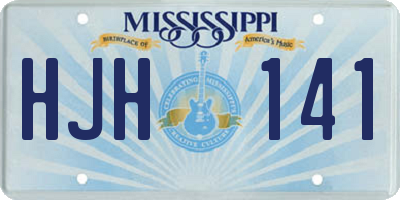 MS license plate HJH141