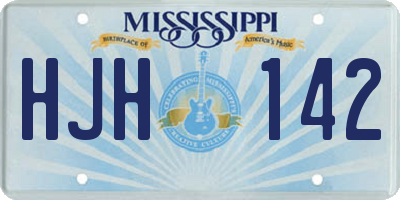 MS license plate HJH142