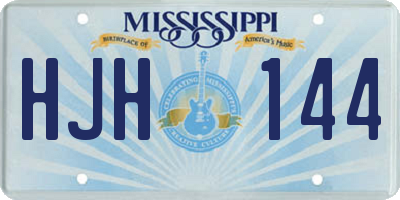 MS license plate HJH144