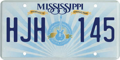 MS license plate HJH145