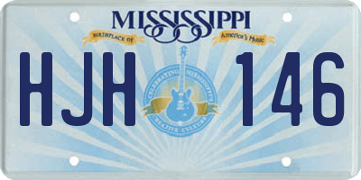 MS license plate HJH146